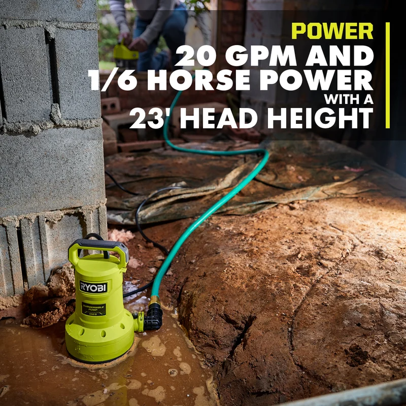 18V ONE+ 20 GPM Submersible Water Transfer Pump