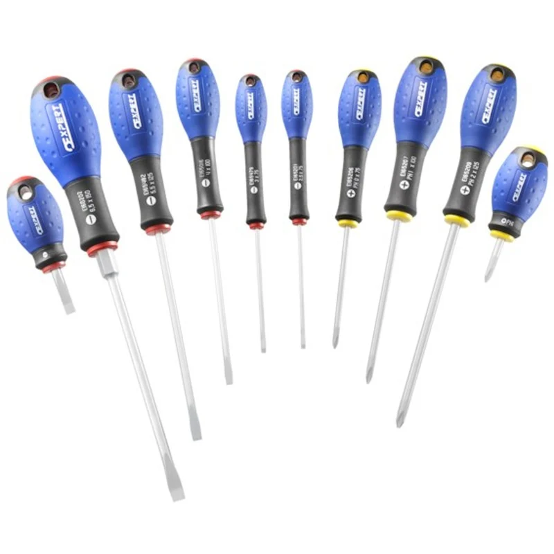 [E160905] Expert - Jeu de 10 tournevis pour vis à fente + Phillips®