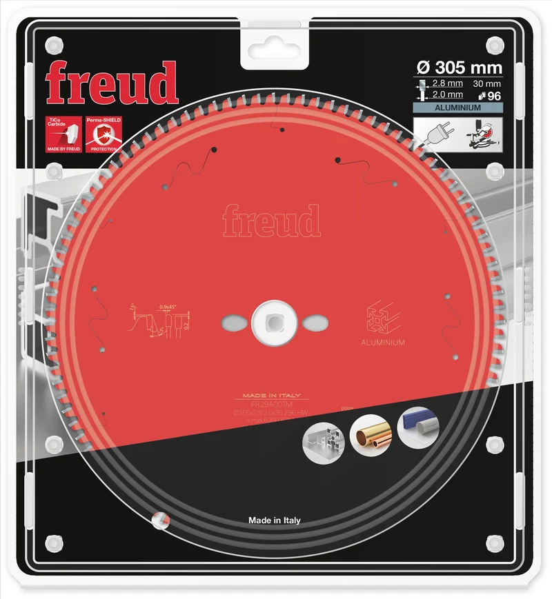Lame scie circulaire aluminium D305 2,8/2 AL30 Z96 TP -5° - F03FS09829 FREUD