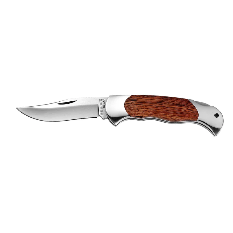 [840.4A] Couteau à cran d'arrêt manche bois