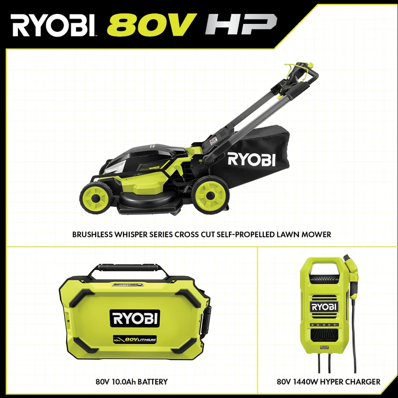 80V HP Brushless 30" Self-Propelled Multi-Blade Mower Kit
