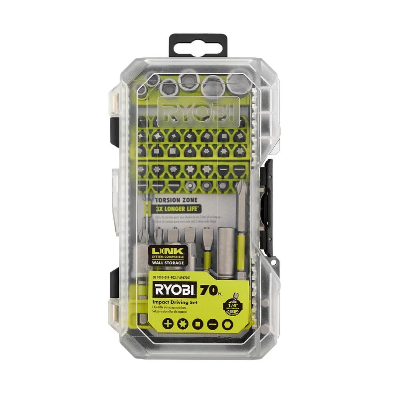 70 PC. Impact Rated Driving Bit Set