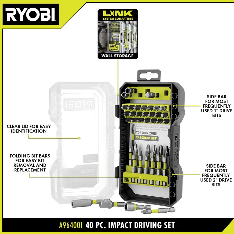 40 PC. Impact Rated Driving Set