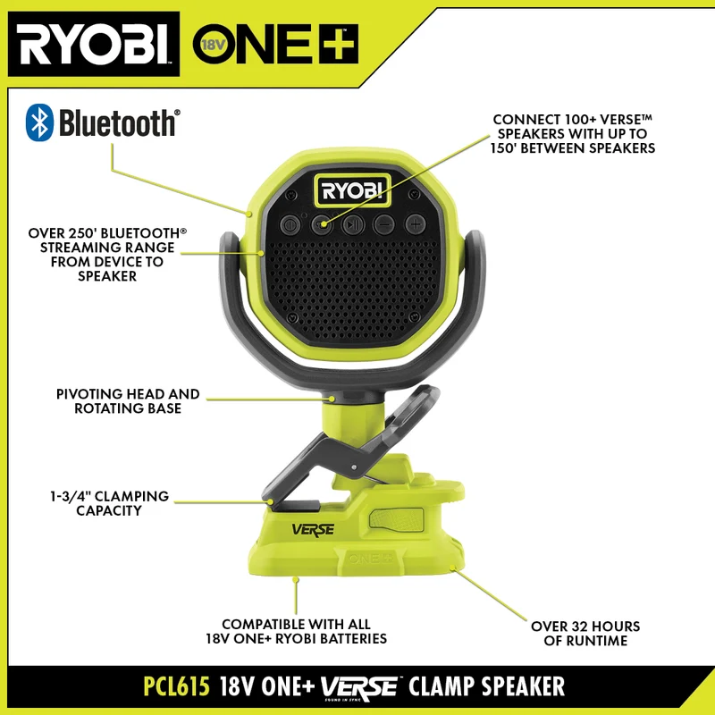 18V ONE+ VERSE Clamp Speaker Kit