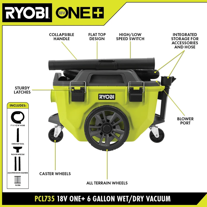 18V ONE+ 6 Gallon Wet/Dry Vacuum Kit