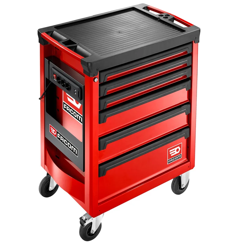 ROLL.6M3A - Servante ROLL, 6 tiroirs, 569 x 421 mm - 3 modules par tiroir