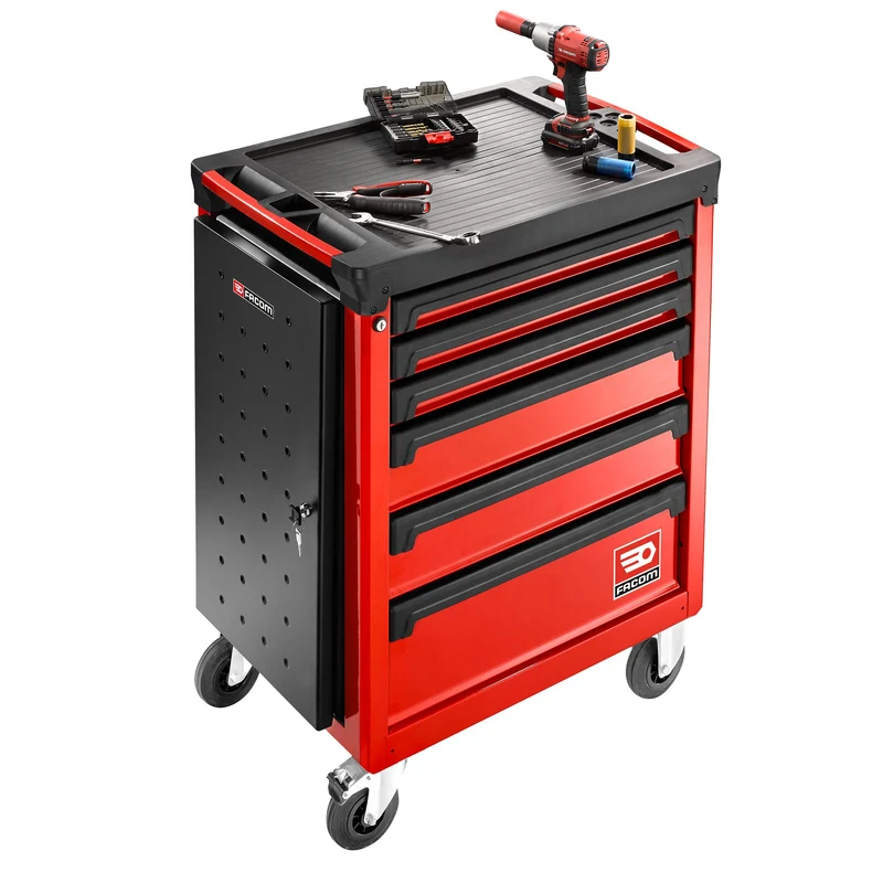 ROLL.6M3A - Servante ROLL, 6 tiroirs, 569 x 421 mm - 3 modules par tiroir
