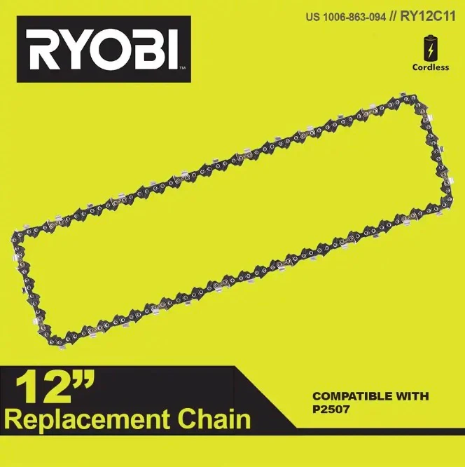 12" .043 Gauge Replacement Chainsaw Chain, 64 Links