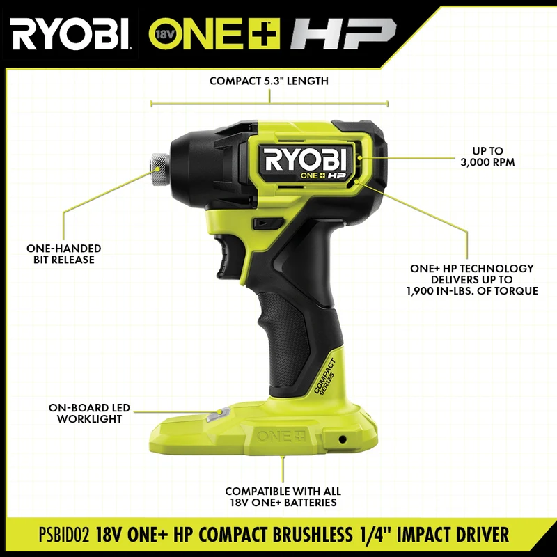 18V ONE+ HP Compact Brushless 2-Tool Combo Kit