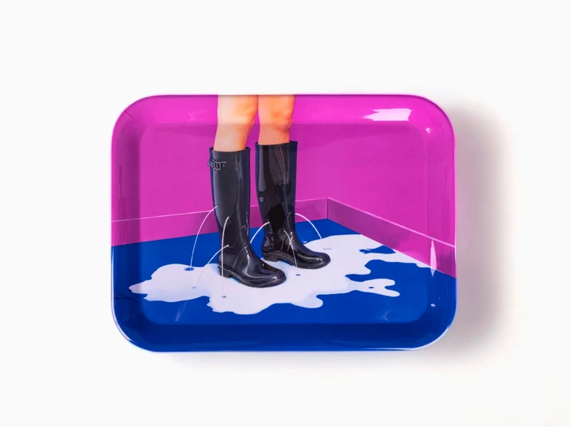 Seletti porte du Toiletpaper - Plateau Milky Boots