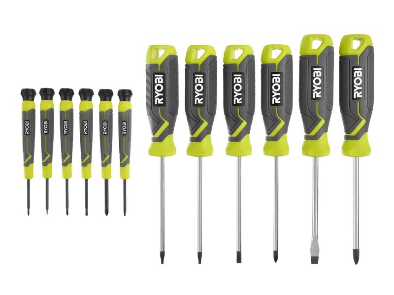 Screwdriver Set (12-Piece) with Cushion Grip Handles