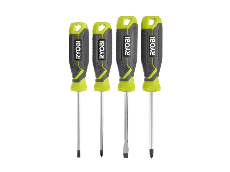 Screwdriver Set (4-Piece) with Cushion Grip Handles