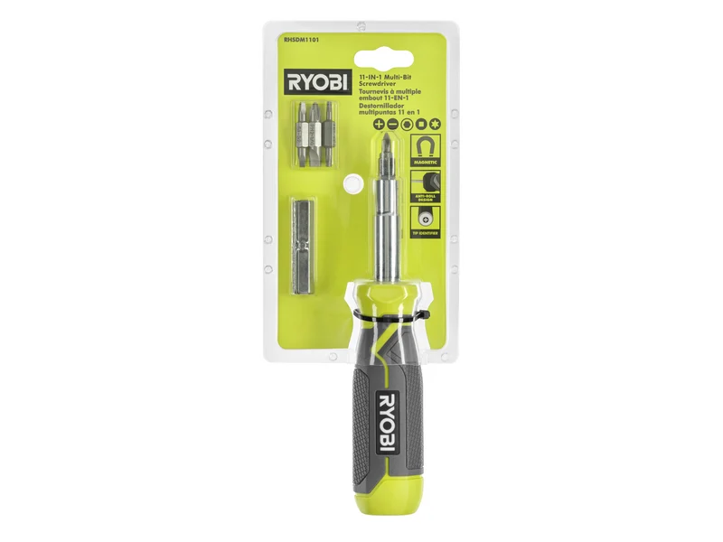 11-in-1 Multi-bit Screwdriver with Cushion Grip Handle