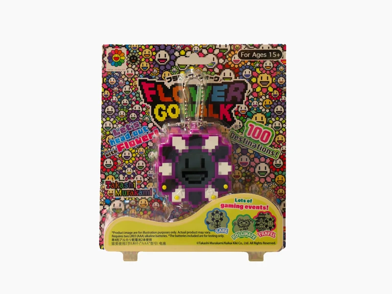 Takashi Murakami - FLOWER GO WALK / Noir x Blanc (Couleur du corps : Violet) (avec FLOWER GO WALK CARD)