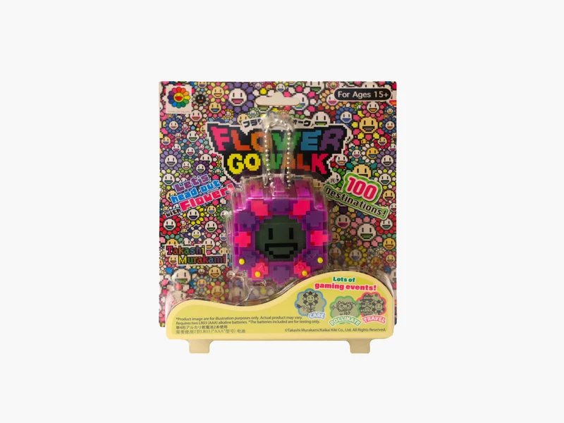 Takashi Murakami - FLOWER GO WALK / Violet x Pink (Couleur du corps : Violet) (avec FLOWER GO WALK CARD)