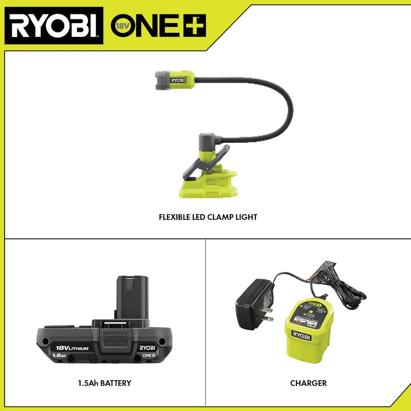 18V ONE+ Flexible LED Clamp Light Kit