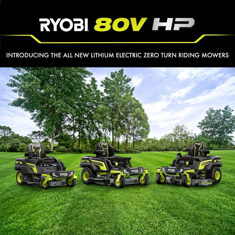 80V HP Brushless 54" Lithium Electric Zero Turn Riding Mower Kit