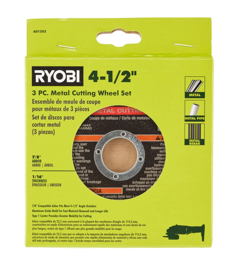 3 PC. 4-1/2" Metal Cutting Wheel Set
