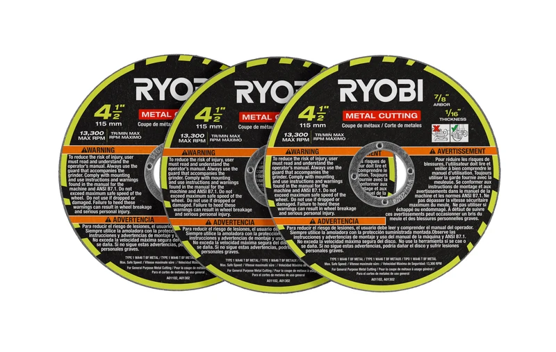 3 PC. 4-1/2" Metal Cutting Wheel Set