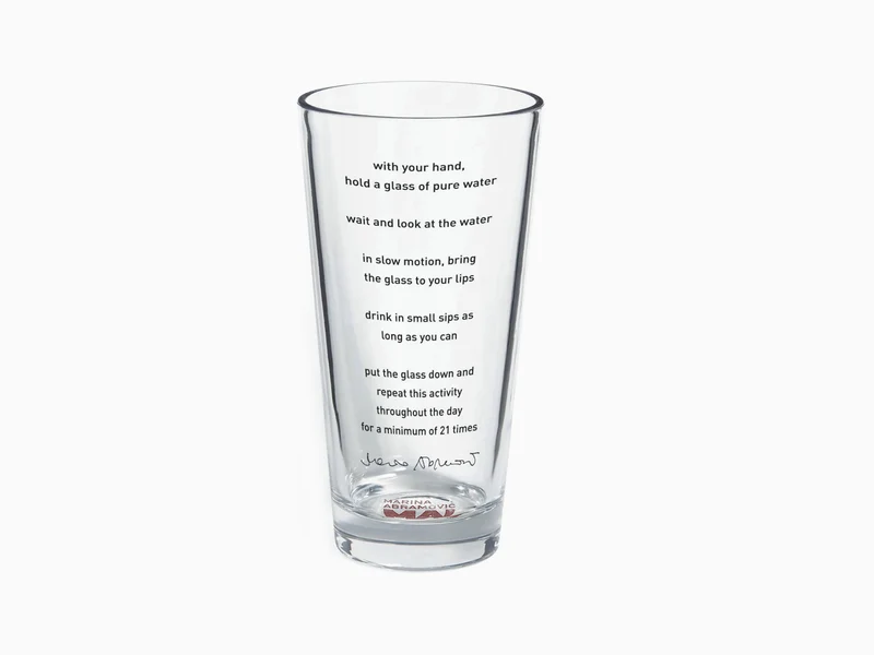 Marina Abramovic - Verre à eau