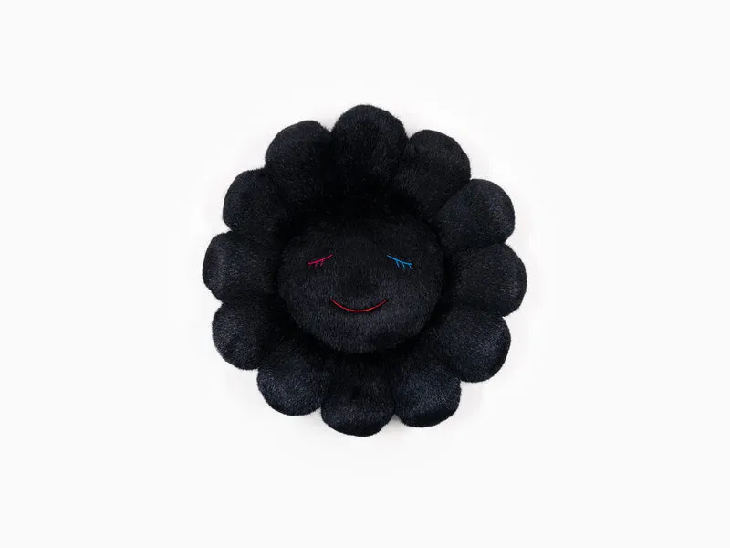 Takashi Murakami - coussin fleur 30 cm - Noir