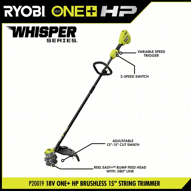 18V ONE+ HP Brushless 15" String Trimmer Kit