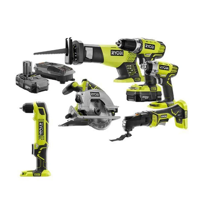 18V ONE+ Combo Kit (5-Tool) + Right Angle Drill