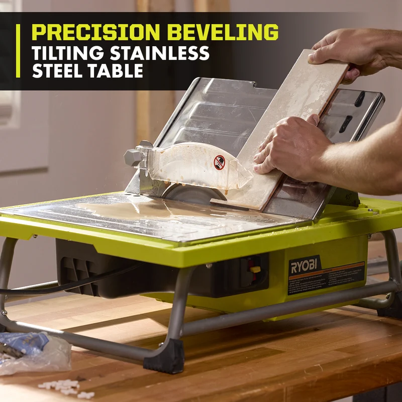 4.8 Amp 7" Diamond Blade Corded Wet Tabletop Tile Saw