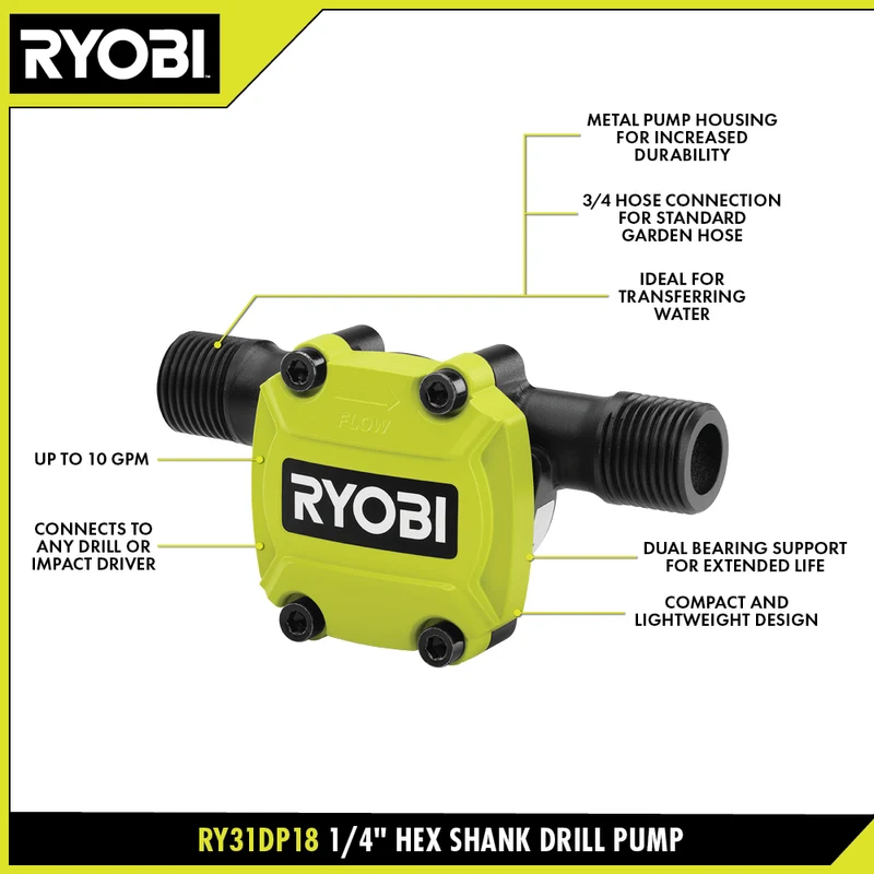 1/4" Hex Shank Drill Pump