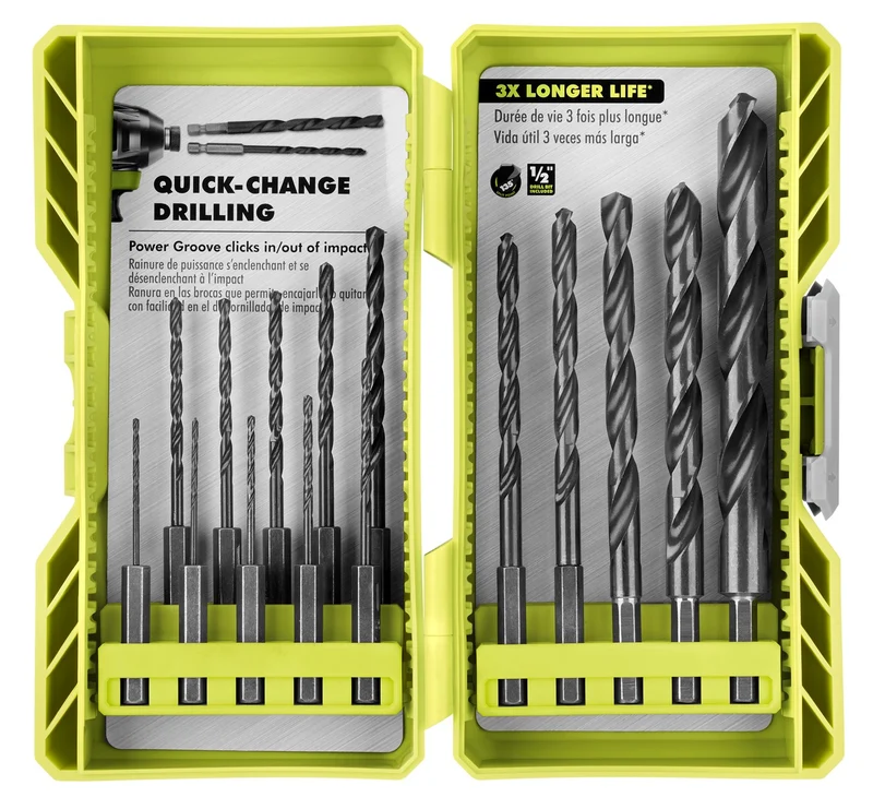 15 PC. Black Oxide Hex Shank Drill Bits