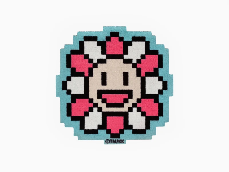 Takashi Murakami - Murakami.Flowers Tapis de sol découpé (Dot Flower #0000)
