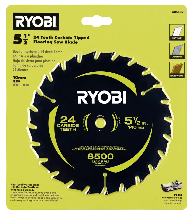5-1/2" 24 Tooth Carbide Tipped Flooring Saw Blade