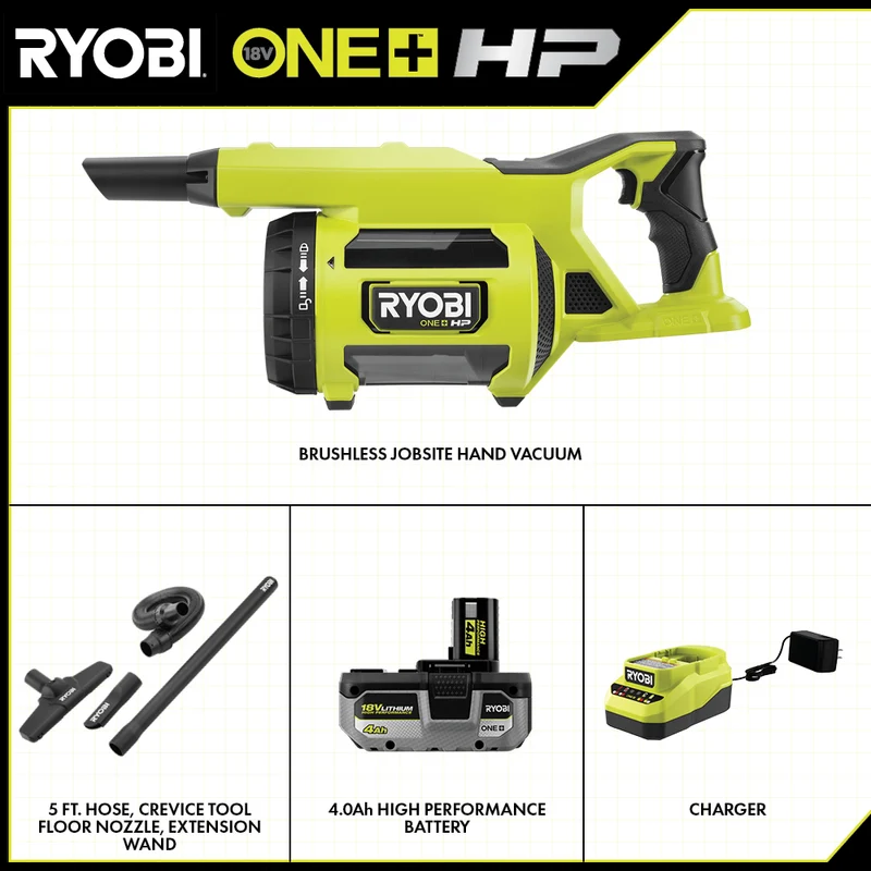 18V ONE+ HP Brushless Jobsite Hand Vacuum Kit