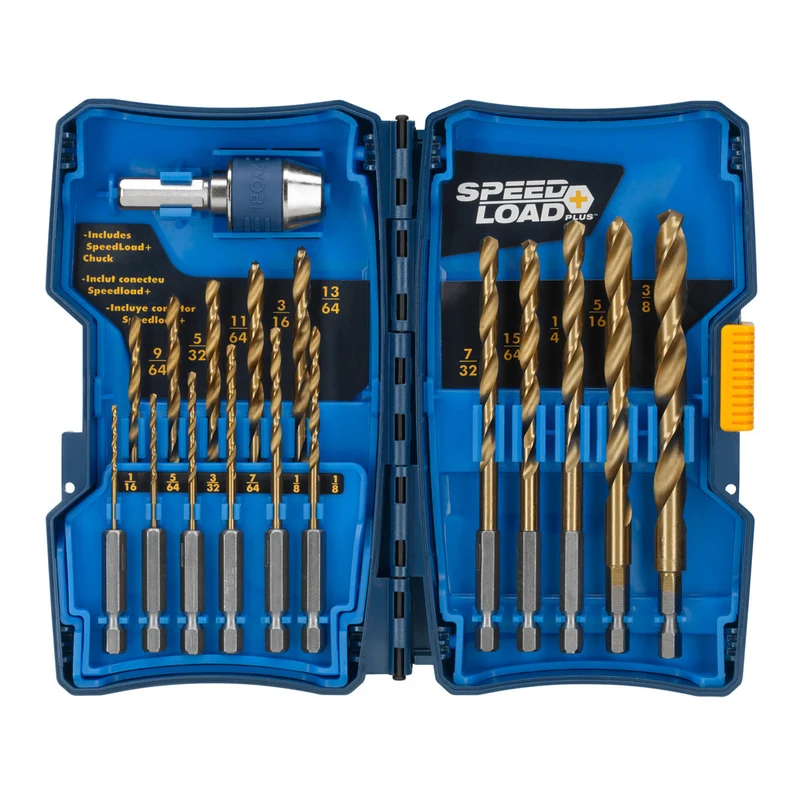 17 PC. Titanium Drill Bit Set