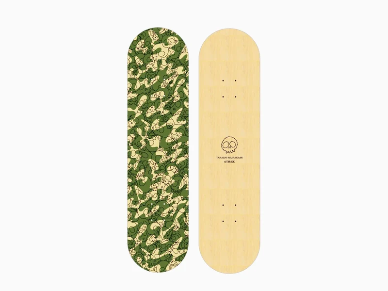 Takashi Murakami - CAMO Skull Skateboard deck (Green)