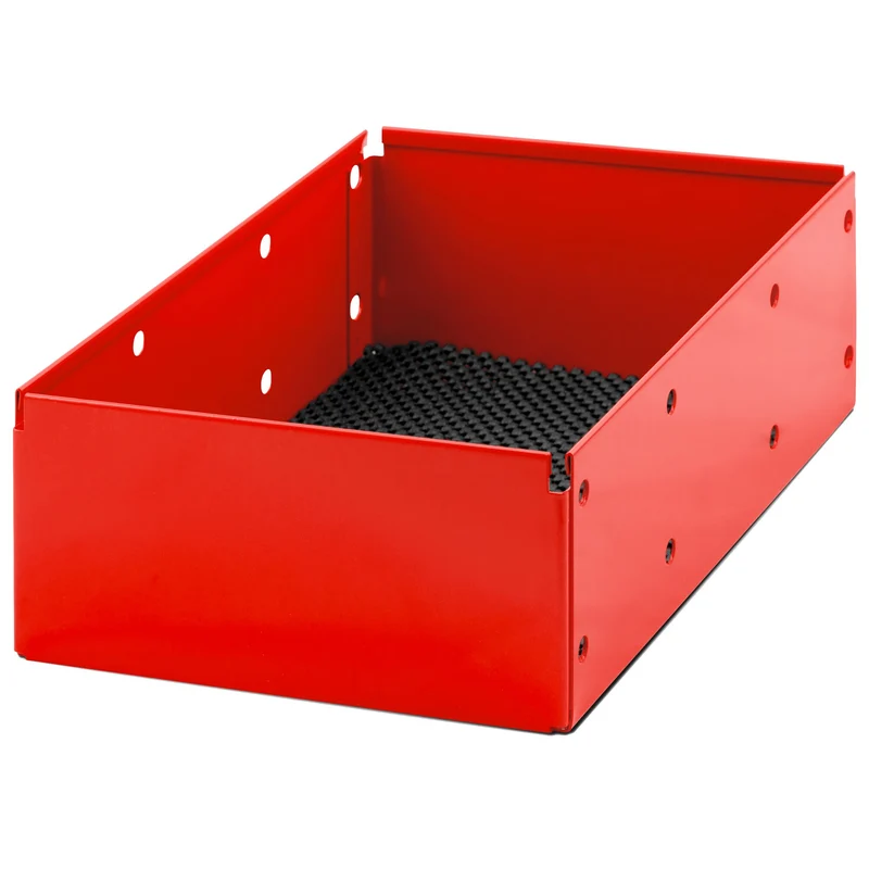 [U50030086] Bac métal pour montants 5003MF, tapis caoutchouc, L 187 x H 90 mm
