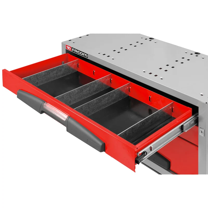 [U50030082Q] 2 séparateurs métal pour tiroirs, H 75 mm, L 330 mm