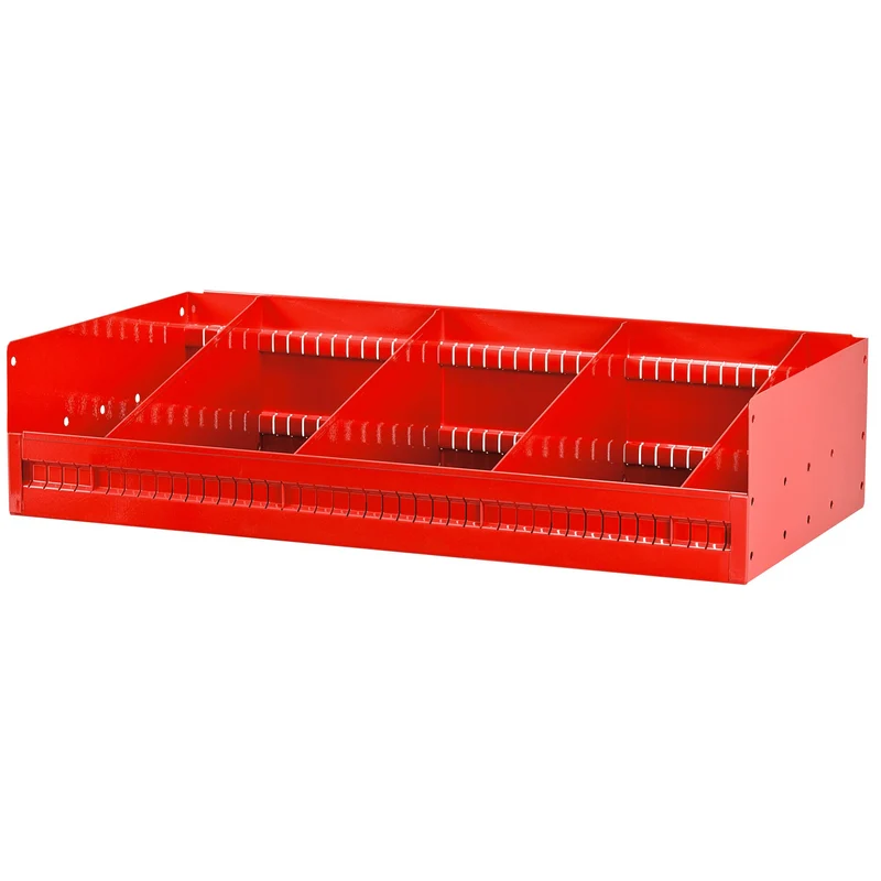 [U50030044] Étagère inclinée P 375 mm, montants 5003ME, 4 séparateurs amovibles, L 682 x H 185 mm