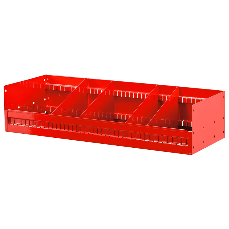 [U50030039] Étagère inclinée, P 275 mm, montants 5003MF, 4 séparateurs amovibles, L 682 x H 185 mm