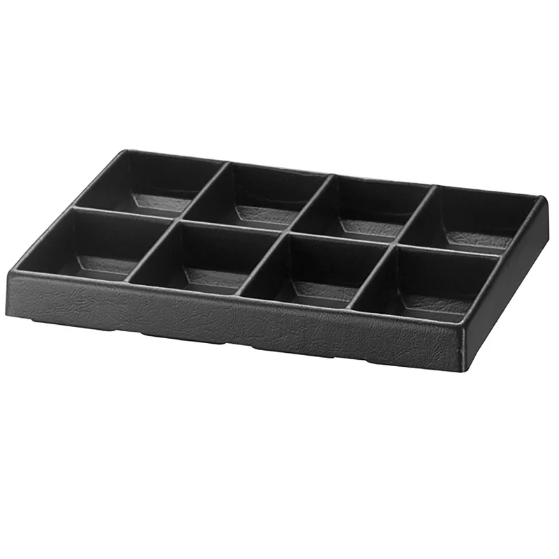 [U50030025Q] Plateau plastique rangement petites pièces, 8 alvéoles - tiroirs