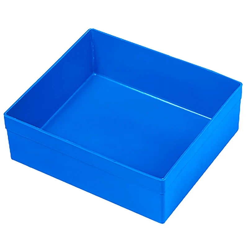 [U50030012Q] Grand bac carré plastique bleu pour aménagement de valises, H 51 mm