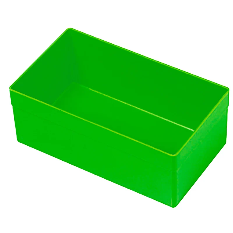 [U50030011Q] Bac médium rectangulaire plastique vert pour aménagement valises, H 51 mm