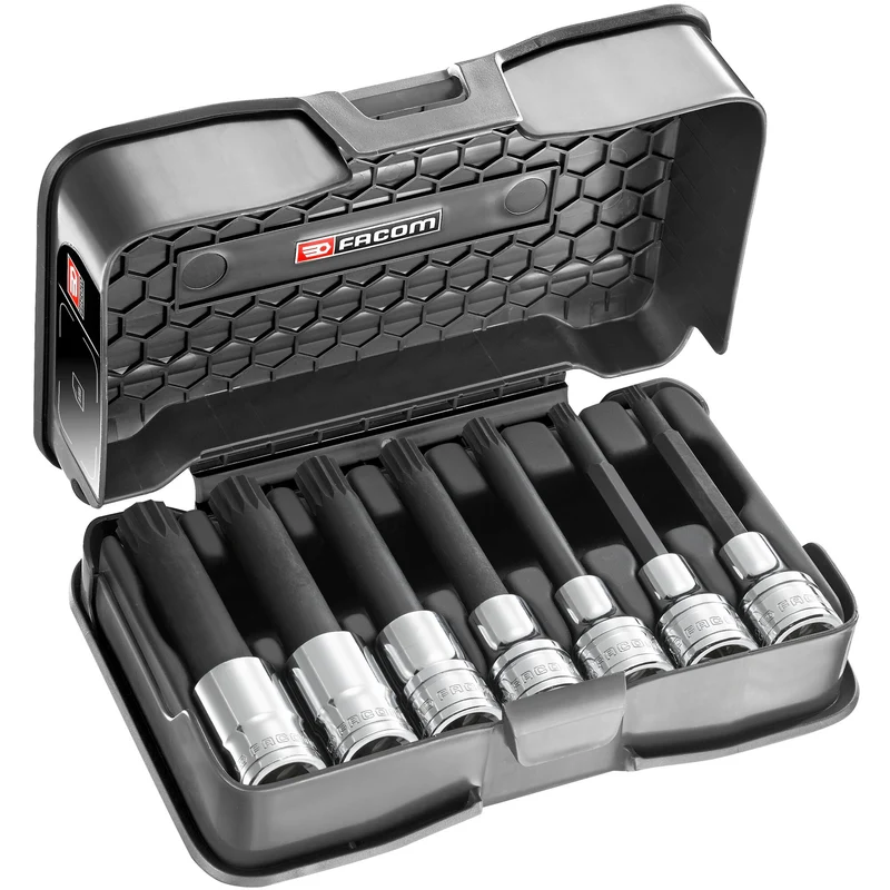 [SVL.J7A] Coffret de douilles tournevis 1/2" longues XZN® - 7 pièces