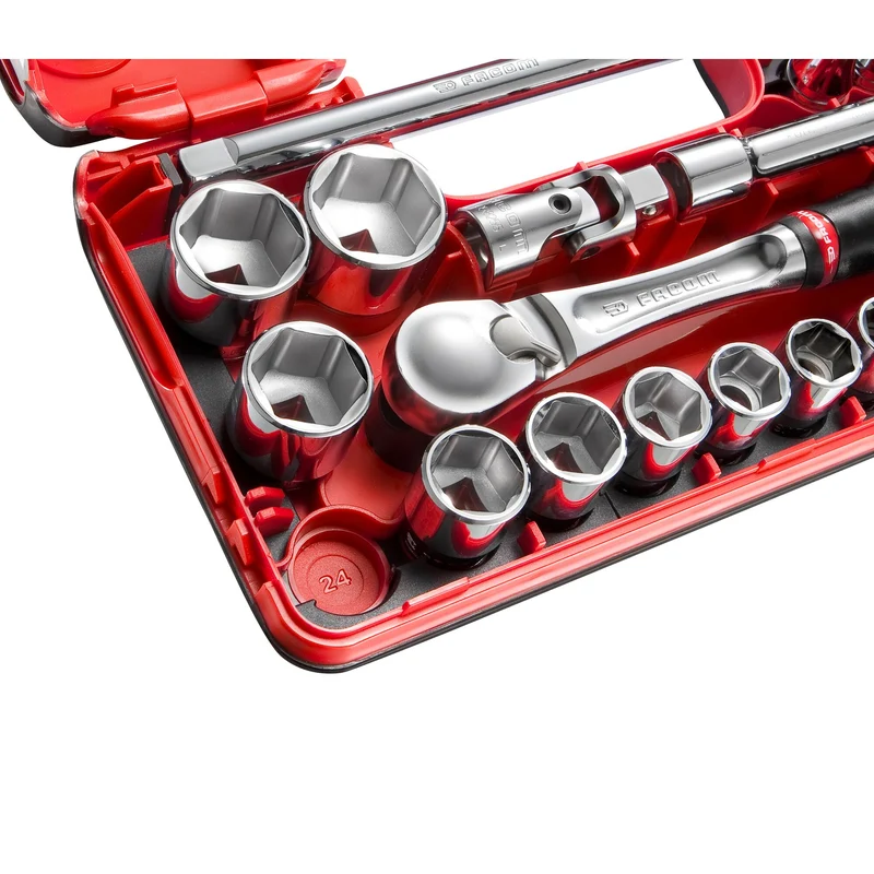 [SL.DBOX1] Coffret DBOX douilles 1/2" 6 pans métriques - SL.DBOX1