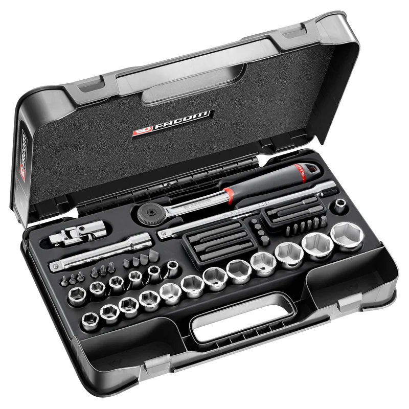[S.851] Coffret douilles, 6 pans métriques, 48 pièces, 1/2"
