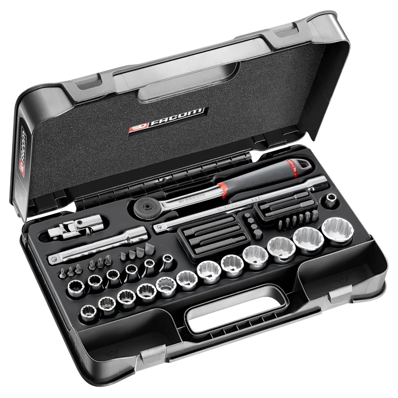 [S.850] Coffret douilles, 12 pans métriques, 48 pièces, 1/2"