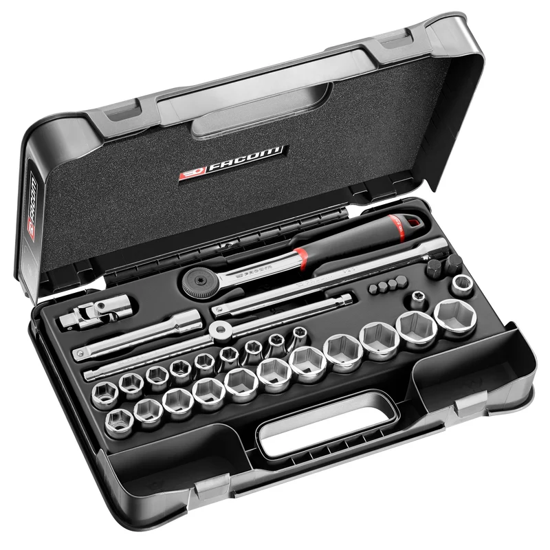 [S.447ADP] Coffret douilles, 6 pans métriques, 35 pièces, 1/2"