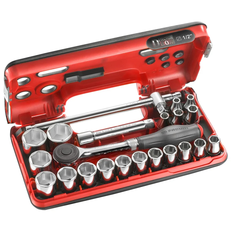 [S.360DBOX4] Jeu DBOX de douilles 1/2" 6 pans métriques - S.360DBOX4