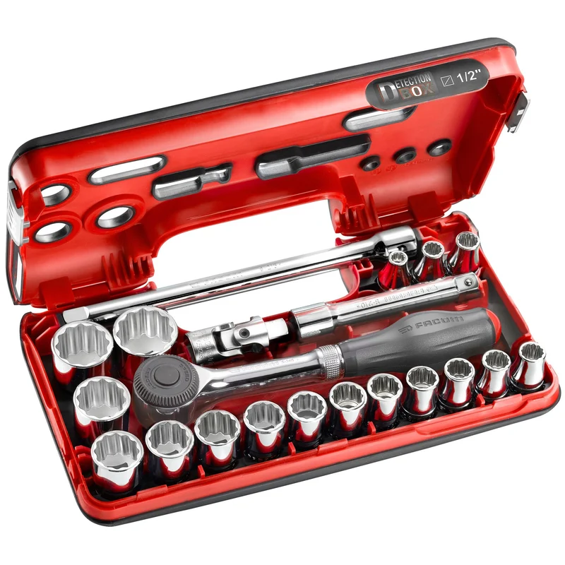 [S.360DBOX112] Jeu de douilles DBOX, 12 pans métriques, 21 pièces, 1/2"