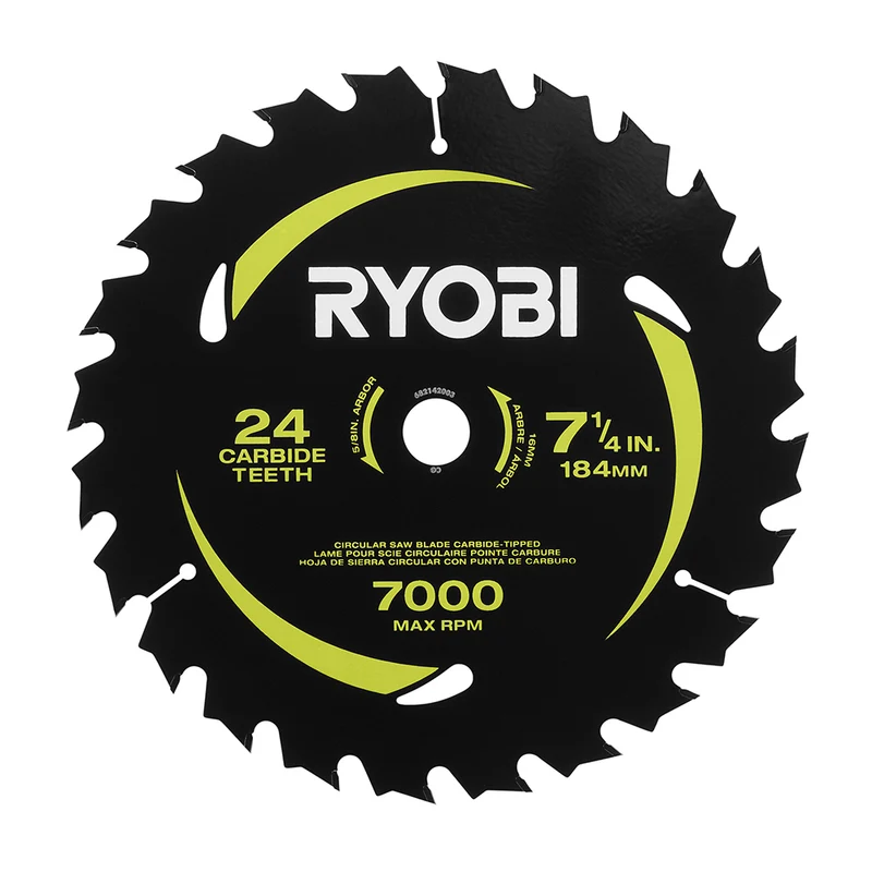 7-1/4" x 24T CARBIDE TEETH THIN KERF CIRCULAR SAW BLADE